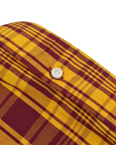 Lambretta Mens Burgundy/Gold Button Down Shirts - Picture 6 of 10