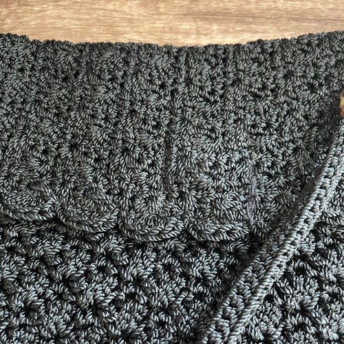 The Sak Black Crochet Flap Snap Closure Faux Tortoise Links Shoulder Mini Bag - Picture 7 of 10