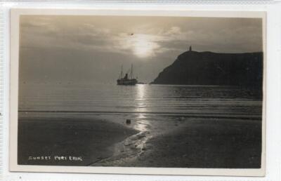 SONNENUNTERGANG, PORT ERIN: Postkarte Isle of Man (C73839)
