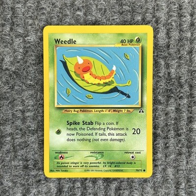 Vintage Pokemon Neo Discovery Weedle 70/75 Common NM