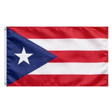Puerto Rico Flag, Flag of Puerto Rico 3x5 Ft Polyester Lightweight Flags wit...