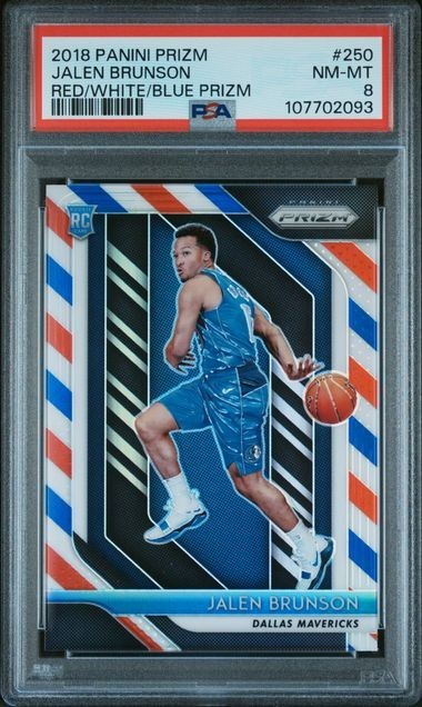 Jalen Brunson 2018 Panini Prizm Red White & Blue