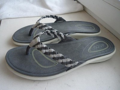 Women Ecco heels grey leather 40 #3RKK