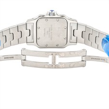 Cartier 1565 W20056D6 Santos Dumont SM Watch Quartz Ivory Dial Ladies from JAPAN 5