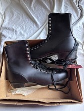 Rally Pro Canadian Flyer 70s Leather Ice Skates Mens Size 12 With Box