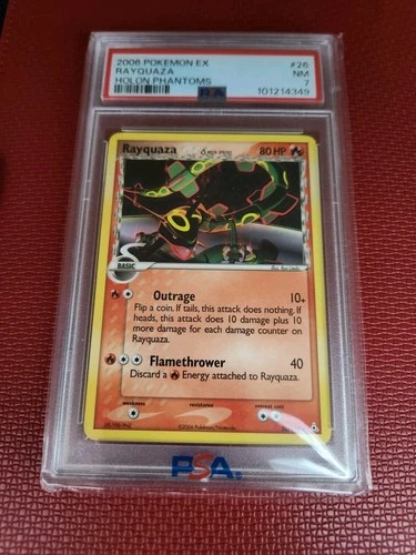 Rayquaza Pokemon EX Holon Phantoms PSA 7 2006