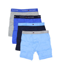 Tommy Hilfiger K2220 Mens Multi 4-Pack 100 Cotton Boxer Briefs Size S
