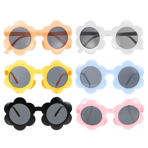 3 Paires Lunettes De Soleil Fille Fleur - Forme Ronde Mignonne, Protection UV Pour Enfants