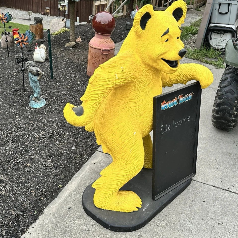 Vintage Bear Wheel Alinement Service Welcome Advertising Baer 54” Tall 36” Wide - Image 3 of 4