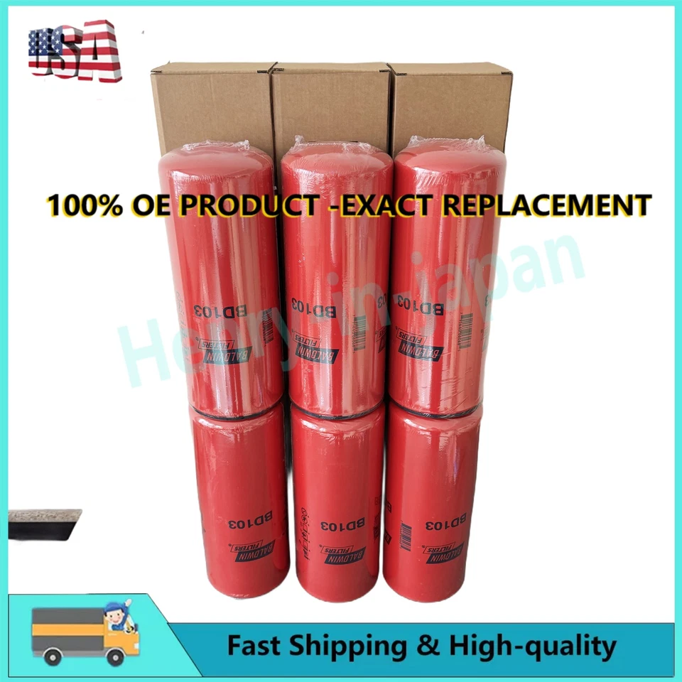 6pcs Baldwin BD103 Engine Oil Filter Free Expedited Shipping NEW Foto 4 de 4