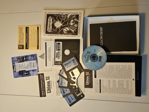 Ultima VII The Black Gate 7 Origin PC IBM Big Box w/ Medallion Map Manual More!