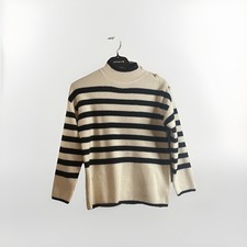 Ladies Black And Cream Jumper
