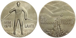 Finland 25 Markkaa 1978 Lahti Silver