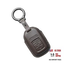 For Honda Key Fob Cover With Keychain Genuine Leather Car Key Case Full Brown For Honda Key Fob Cover With Keychain Genuine Leather Car Key Case Full Brown