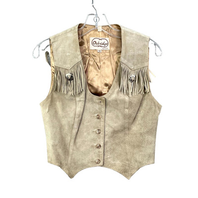 VTG Oakridge by Scully Western Vest Youth Girls 12 Suede Fringe Western Riding