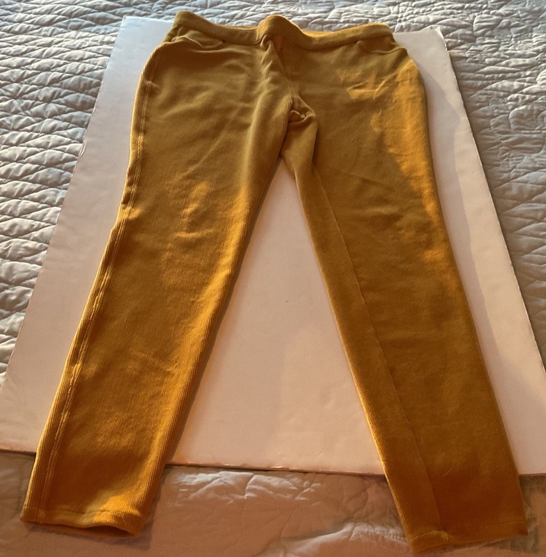 Vintage June & Daisy Mustard Yellow Corduroy Size Large Stretch Pants