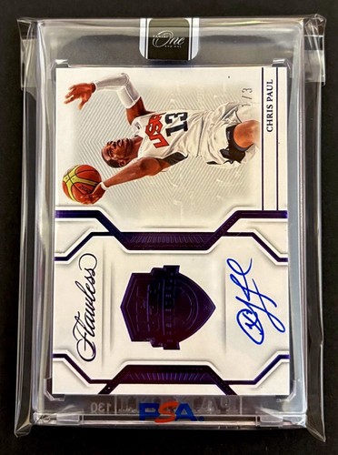 2022 Panini Flawless Chris Paul Auto 1/3 USA Basketball Jersey Match 1/1 ! HOF