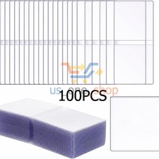 100 2x2 Double Pocket Vinyl Coin Flips Clear Plastic Coin Holder Coin Storage