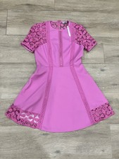 Asos Pink Lace Women Classic Dress New w Tag See Flaw US Size 6 UK 10