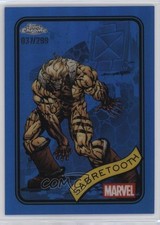 2025 Topps Chrome Marvel Comics Blue Refractor /299 Sabretooth #92 1h1