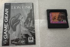 Sega Game Gear the Lion King W/manual