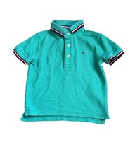 Tommy Hilfiger Toddler Boy Teal/Green Polo Short Sleeve Shirt. Size XXS 2-3
