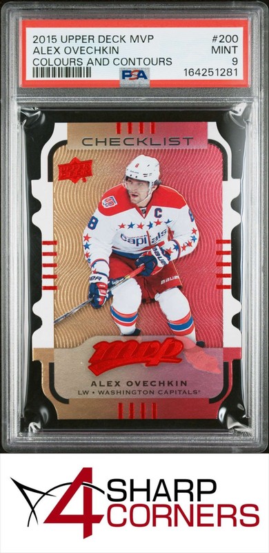 2015 UPPER DECK MVP COLOURS AND CONTOURS #200 ALEX OVECHKIN POP 1 PSA 9
