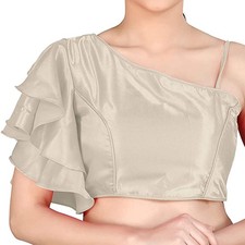 Women Satin Saree Blouse Readymade Indian Designer Choli Crop Top Wedding Wear