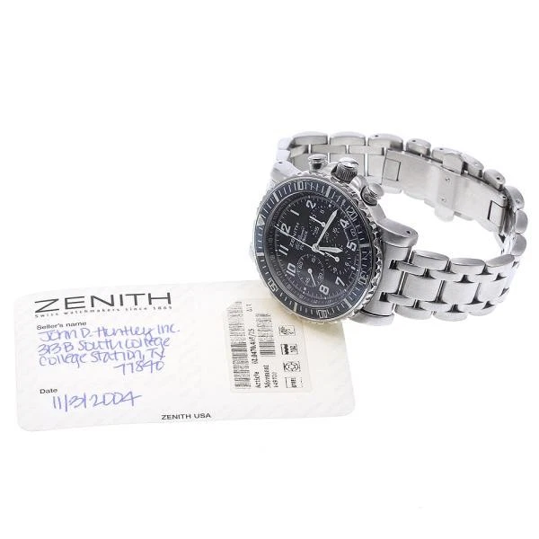 Zenith — Zenith El Primero Rainbow Flyback 01/02.0470.405 40mm SS Black Dial Watch #C5702