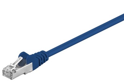 CAT 5e Netzwerkkabel SF/UTP; CAT 5-0050 SF/UTP BLAU 0.50m