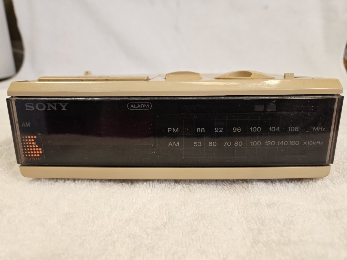 Vintage 80s Sony Icf-c5w Dream Machine Fm/am Digital Clock Radio