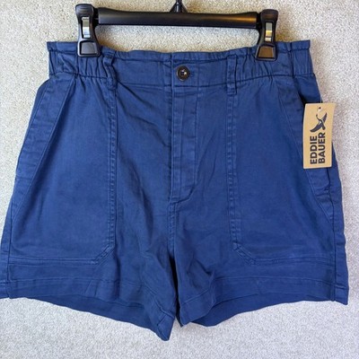 Eddie Bauer Everyday Short Womens Small Blue Utility Safari Cargo EB012740 NEW