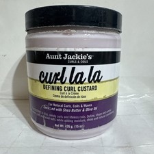 Aunt Jackie's Curl LA LA Defining Curl Custard Natural Curls Coils 15 oz.