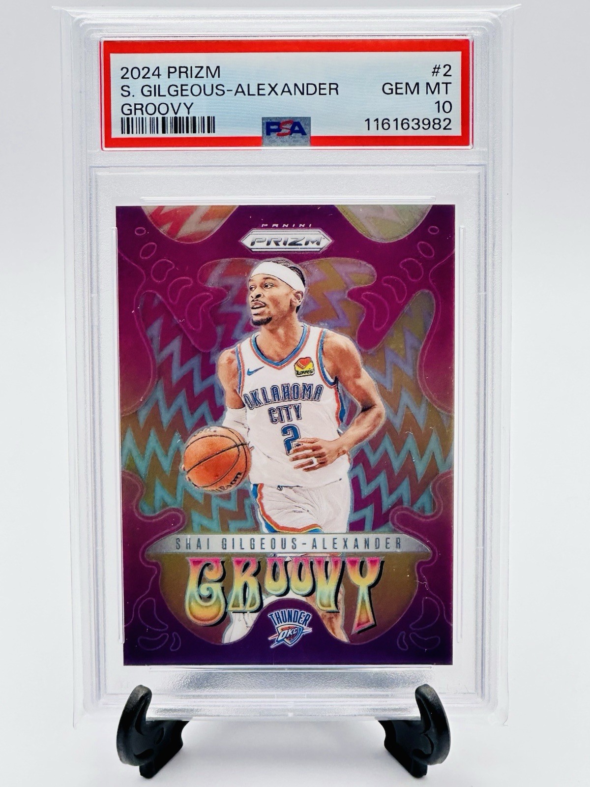 2024-25 Prizm #2 Groovy Shai Gilgeous-Alexander PSA 10