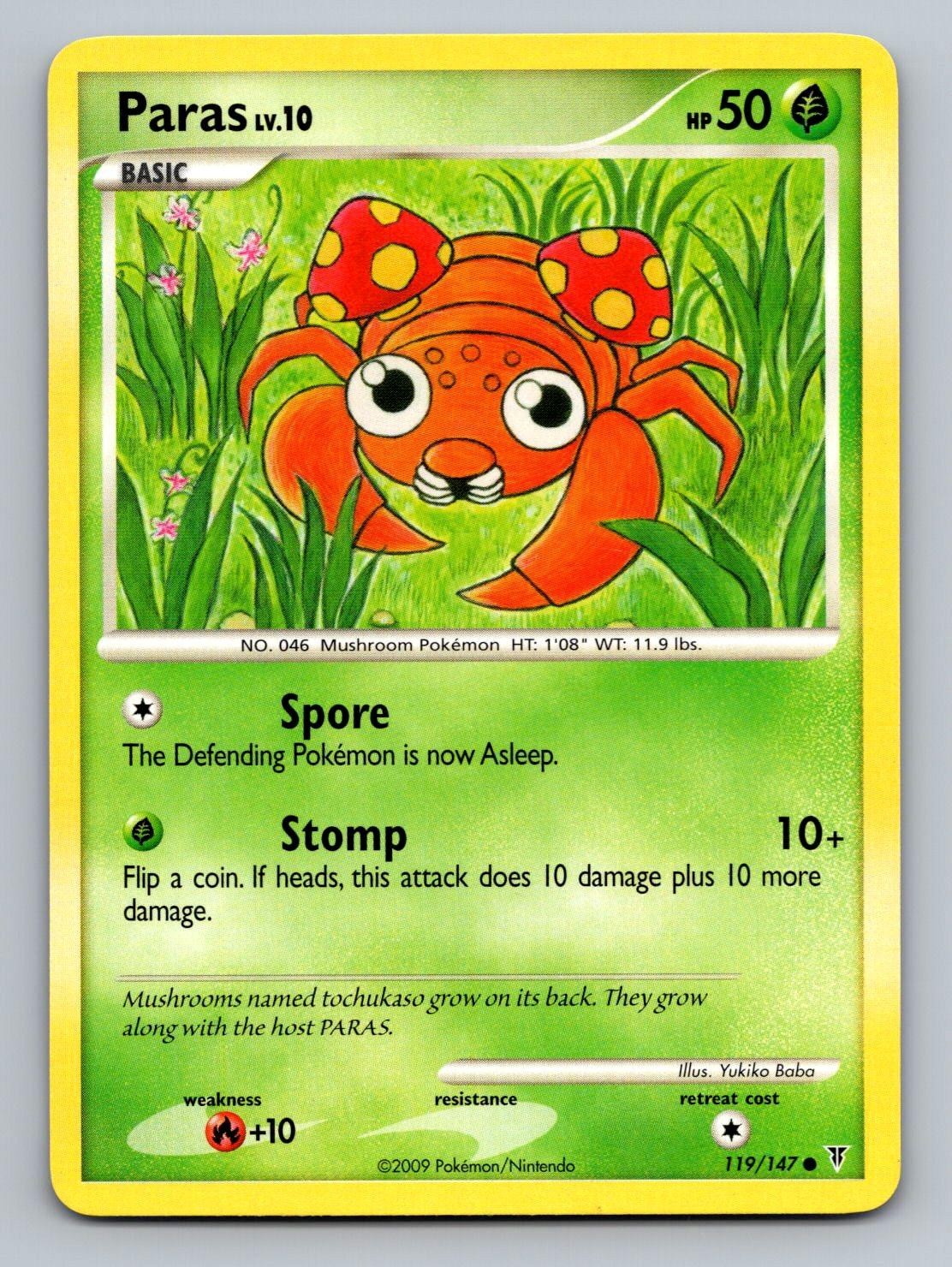 Paras 119/147 Common Supreme Victors Pokemon Lightly Played
