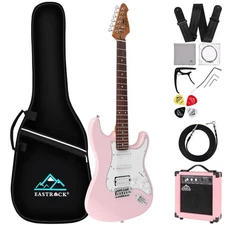 EASTROCK Electric Guitar 39" Full Size Solid Body Electric Guitar Kit for Beg...