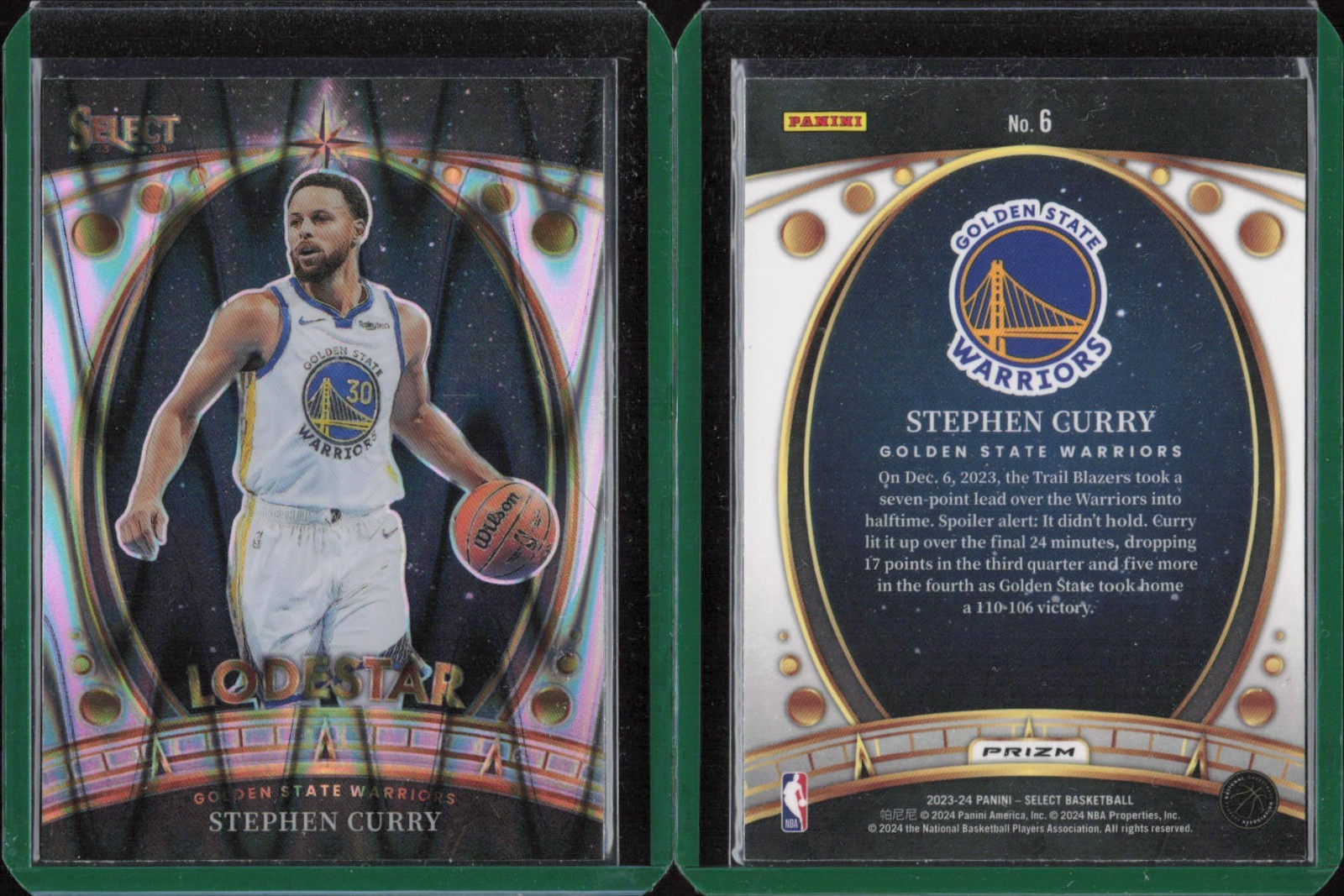 2023-24 Select Lodestars Tectonic #6 Stephen Curry Golden State Warriors