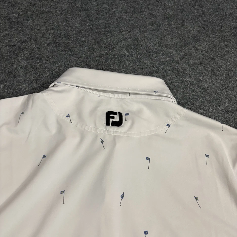 Camisa polo Foot Joy talla mediana banderas de golf manga corta Foto 4 de 4