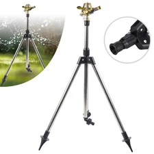 Impact Sprinkler Tripod Base Large Area Water Sprinkler for Lawn Yard Garden US
