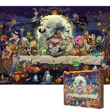 Halloween Jigsaw Puzzle 1000 Piece for Adult Family,Horror 27.6 x 19.7 inches