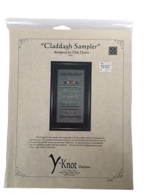 Y Knot Cross Stitch Pattern Claddagh Sampler Irish Wedding Engagement Love Chart