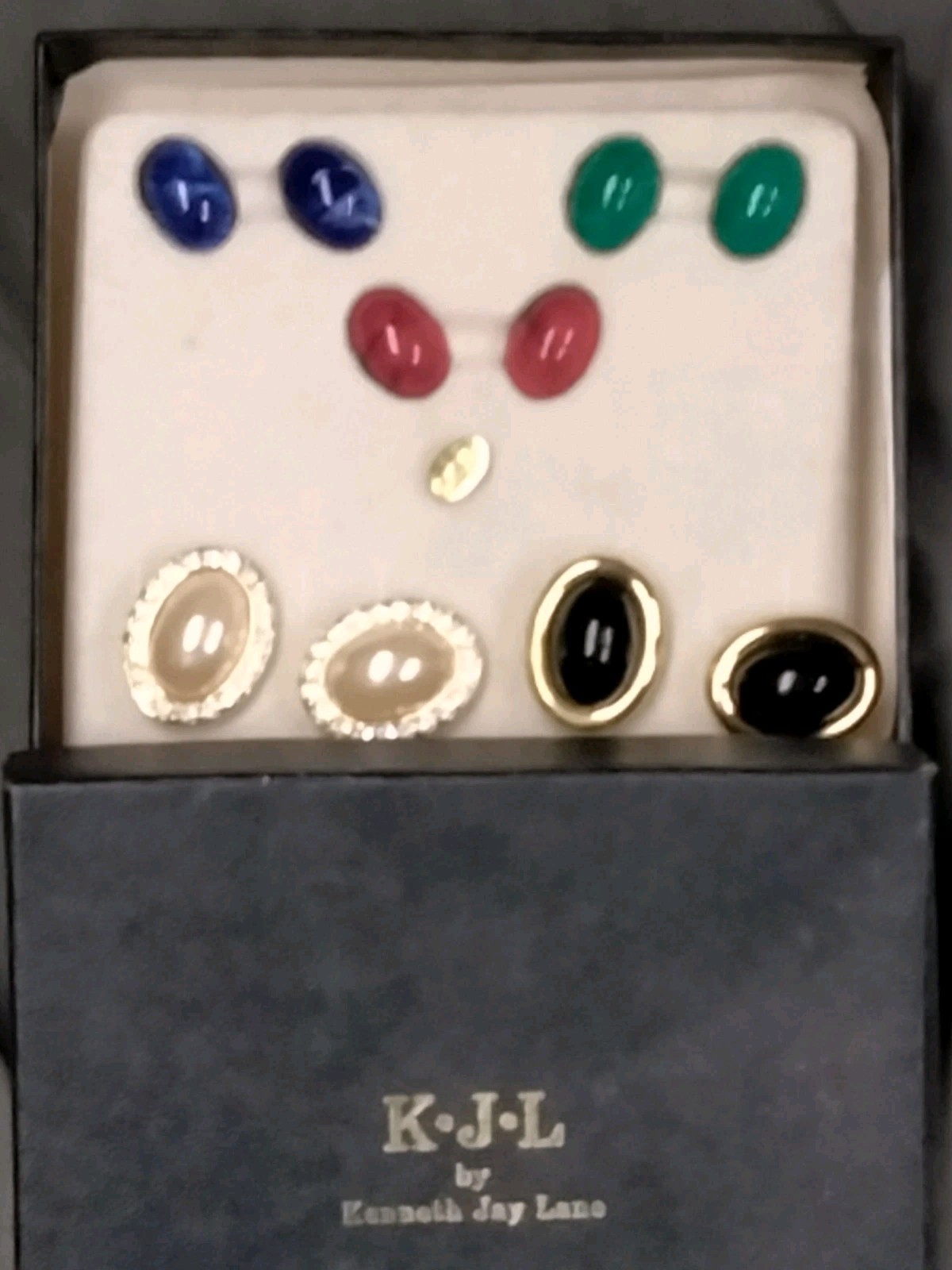 VTG KENNETH JAY LANE KJL 2 PR INTERCHANGEABLE EAR… - image 2