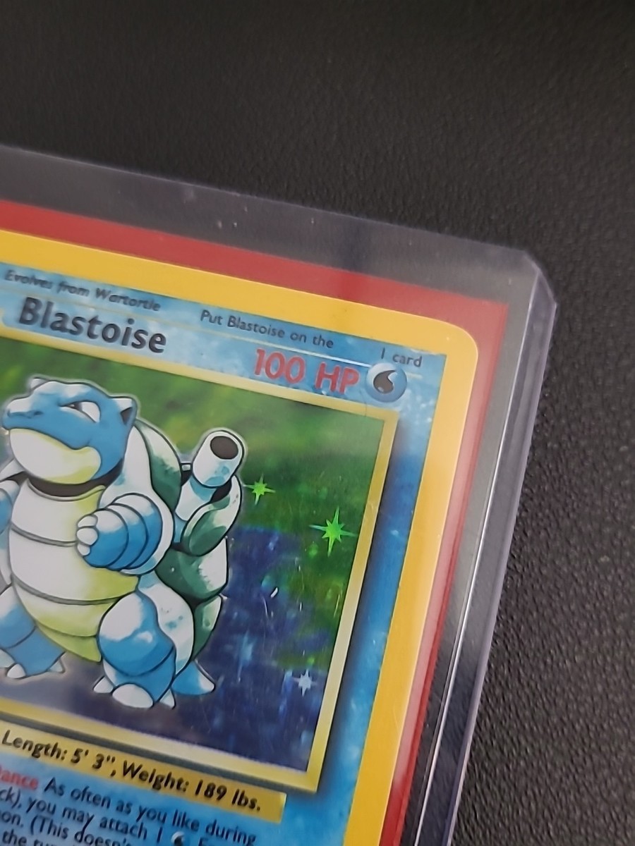Pokemon Blastoise NO STAGE Error 2/102 Base Set *RARE Pokemon Blastoise NO STAGE Error 2/102 Base Set *RARE