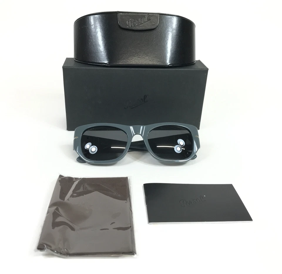 Gafas de sol Persol 3308-S 1173/48 gris brillante marcos cuadrados con gris oscuro polarizado Foto 2 de 4