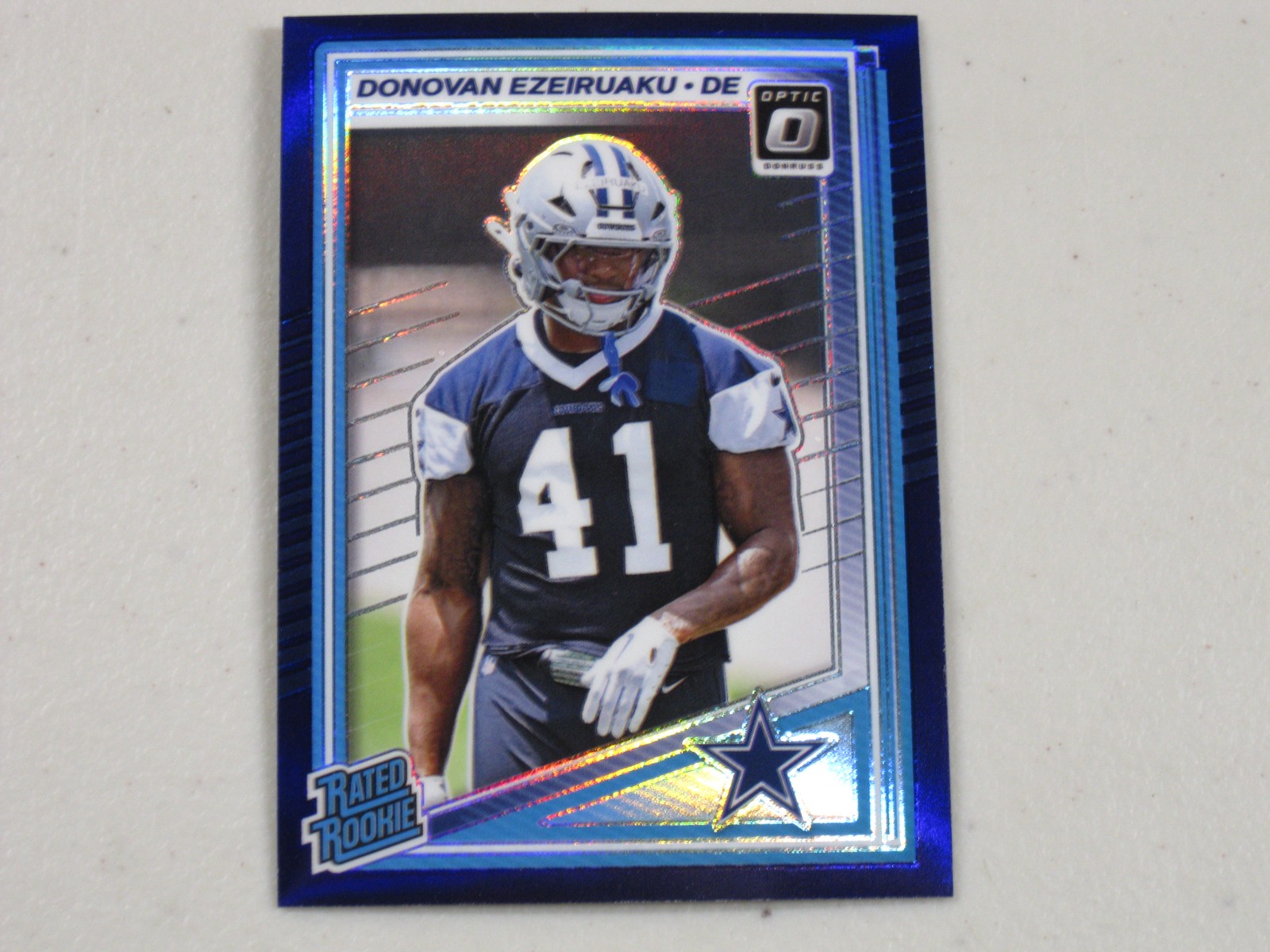 2025 Donruss Optic Rated Rookie Purple Prizm #230 Donovan Ezeiruaku 15/60 RC