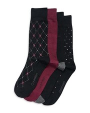 Calvin Klein Combed Cotton Blend Holiday Dress Crew Socks Men's US7-12 Assorted