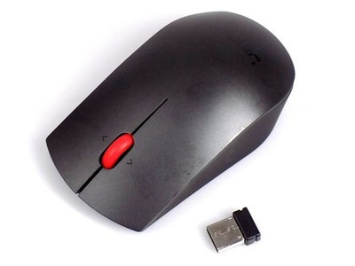 Lenovo Professional Wireless Laser Optical Mouse, Black, Optische Maus, Schwarz