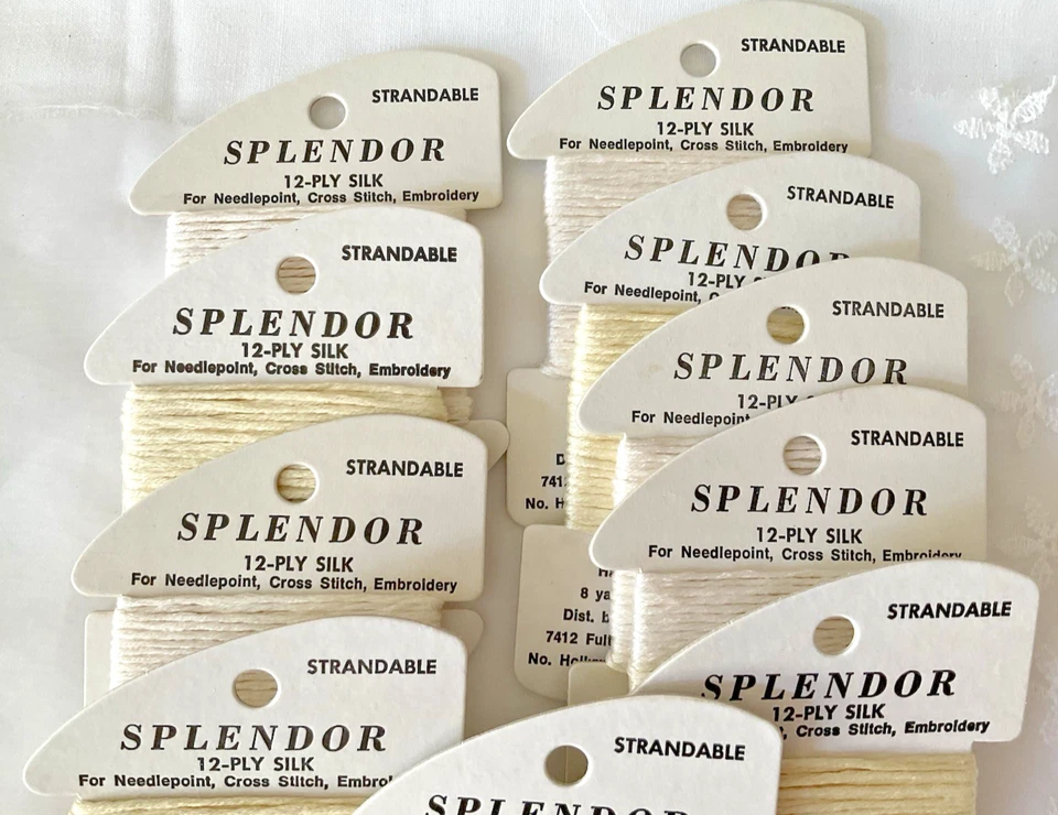 Needlepoint Embroidery Threads Lot of 10 Splendor Whites by Rainbow Gallery New - Image 2 of 4