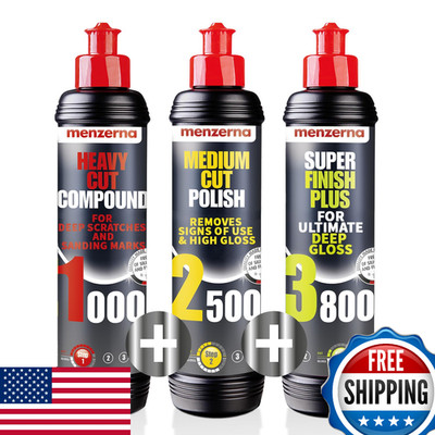 Menzerna Polishing Set - HCC1000, MCC2500, 3800 | 3-Step Scratch Removal System