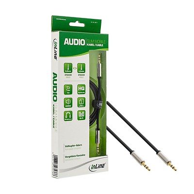0,5m - 10m Audio Stereo InLine Klinkenkabel Klinke 3,5mm dünn flexibel HQ Kabel